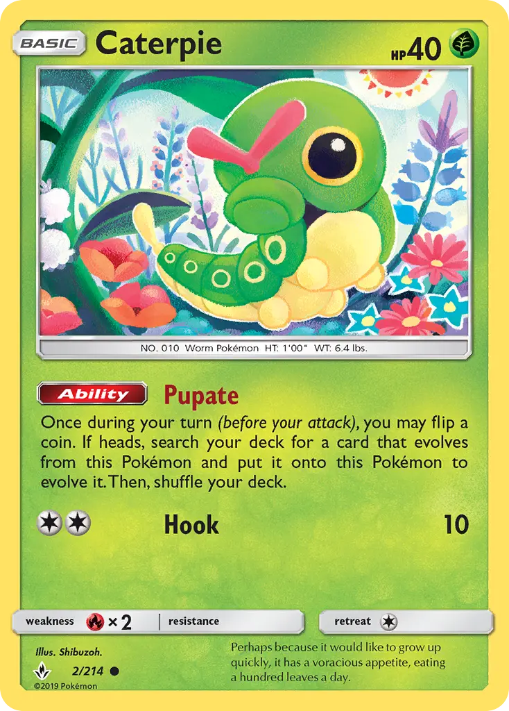 Caterpie Common Pokemon card #2 from Unbroken Bonds