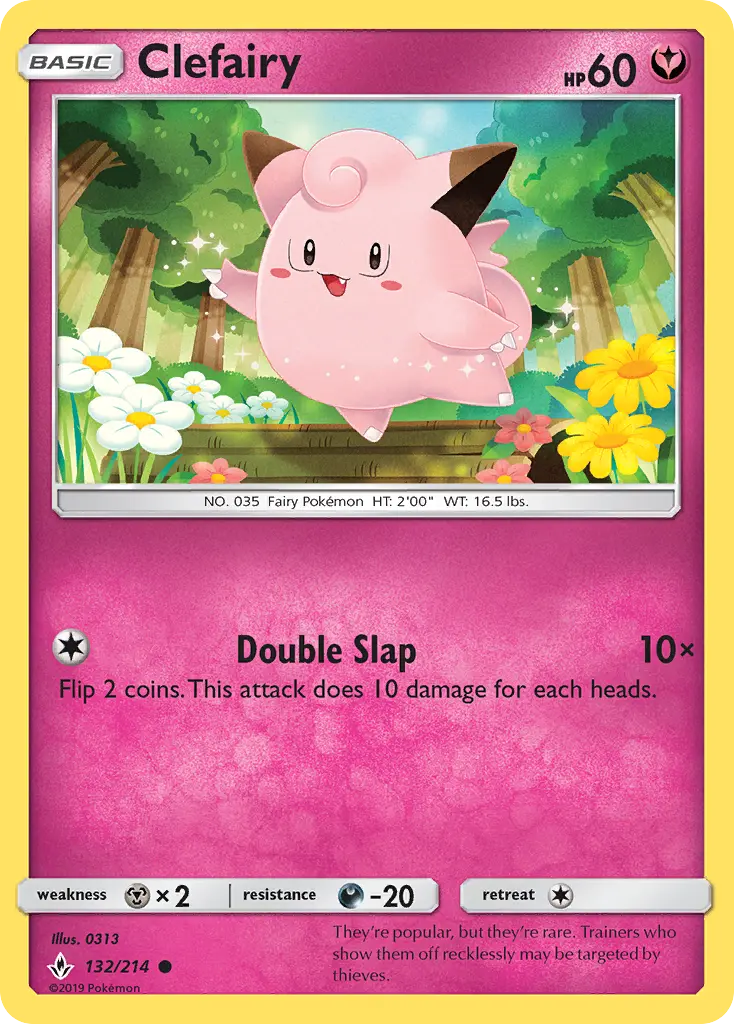 Clefairy Common Pokemon card #132 from Unbroken Bonds