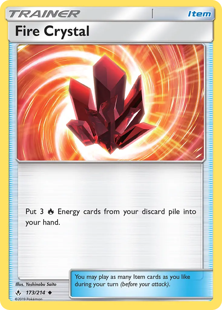 Fire Crystal Uncommon Pokemon card #173 from Unbroken Bonds