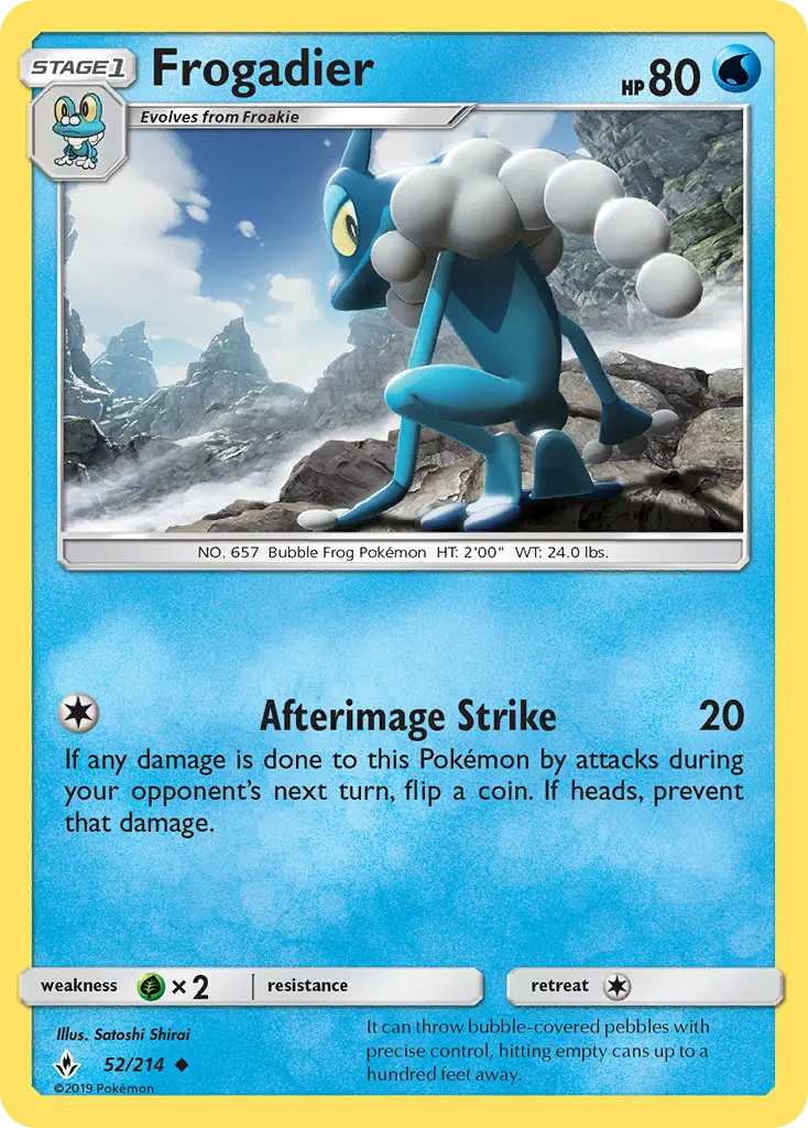 Frogadier Uncommon Pokemon card #52 from Unbroken Bonds