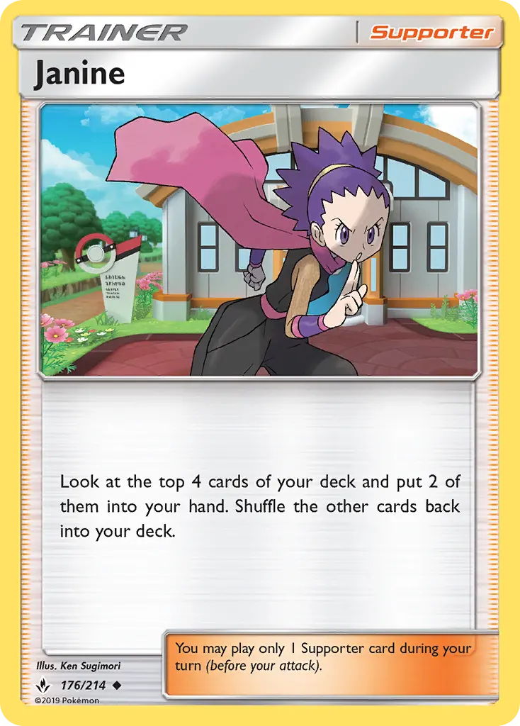 Janine Uncommon Pokemon card #176 from Unbroken Bonds