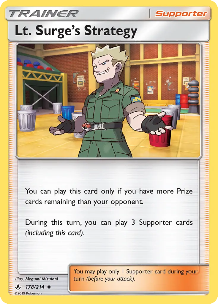 Lt. Surge’s Strategy Uncommon Pokemon card #178 from Unbroken Bonds