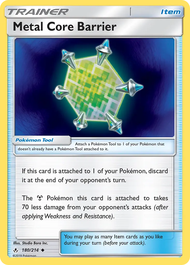 Metal Core Barrier Uncommon Pokemon card #180 from Unbroken Bonds