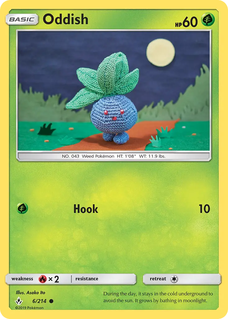 Oddish Common Pokemon card #6 from Unbroken Bonds
