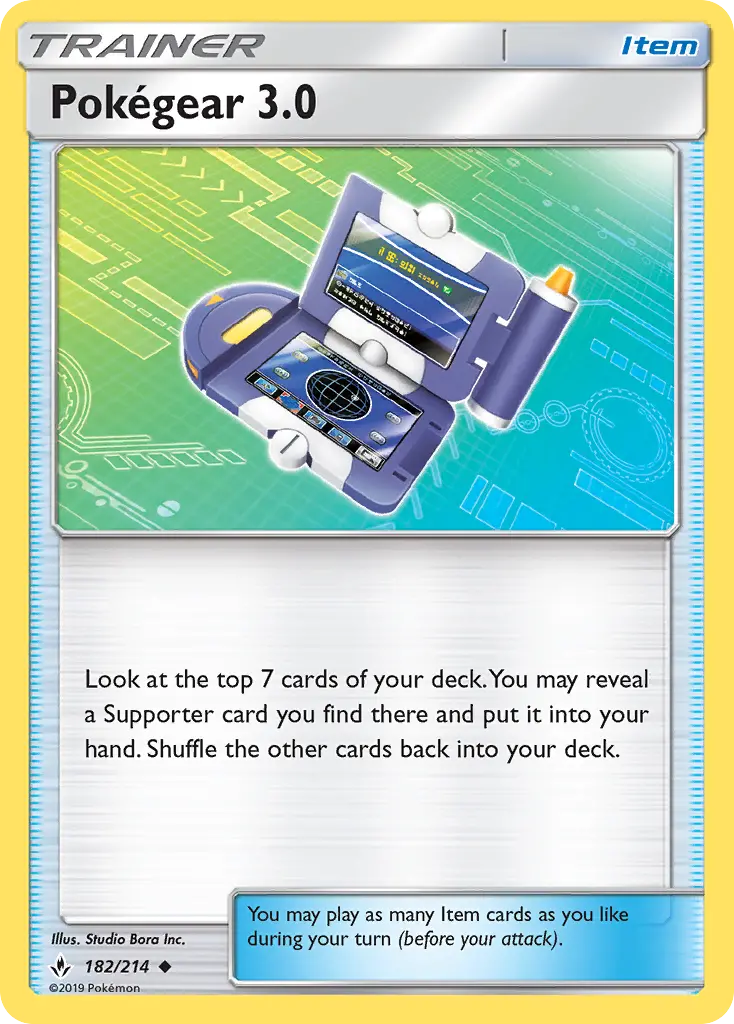 Pokégear 3.0 Uncommon Pokemon card #182 from Unbroken Bonds
