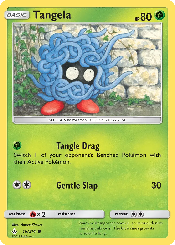 Tangela Common Pokemon card #16 from Unbroken Bonds