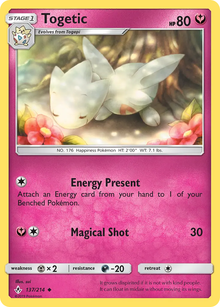 Togetic Uncommon Pokemon card #137 from Unbroken Bonds