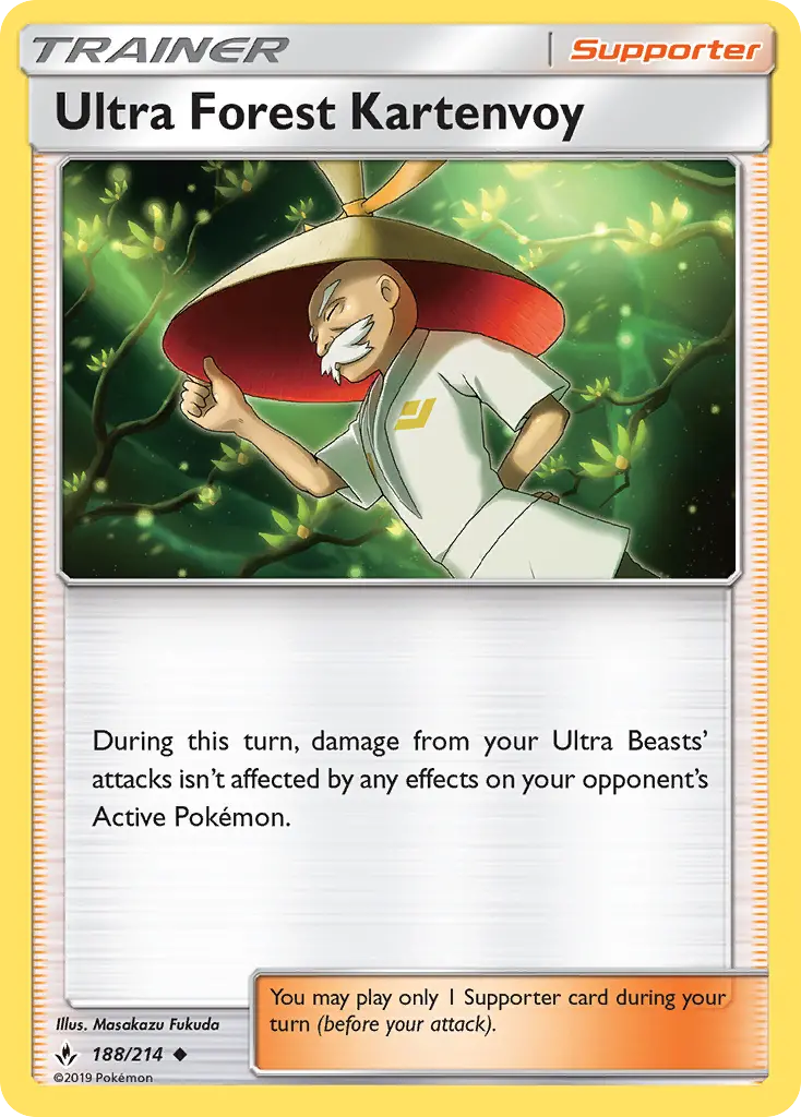 Ultra Forest Kartenvoy Uncommon Pokemon card #188 from Unbroken Bonds