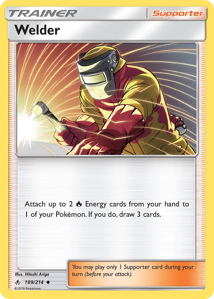 Welder Uncommon Pokemon card #189 from Unbroken Bonds
