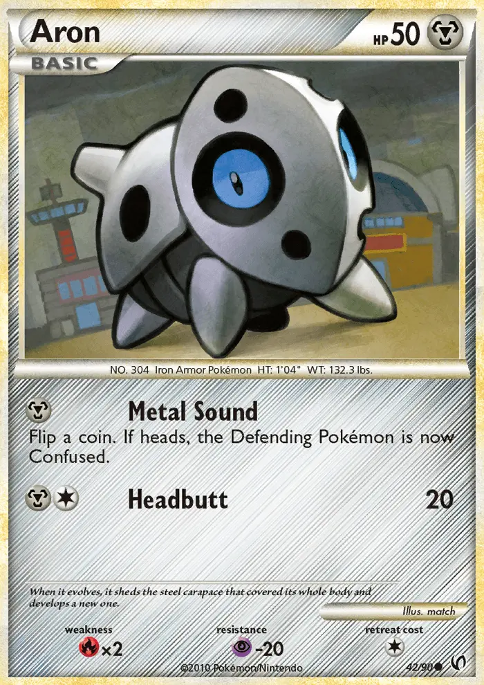 Aron Common Pokemon card #42 from Undaunted