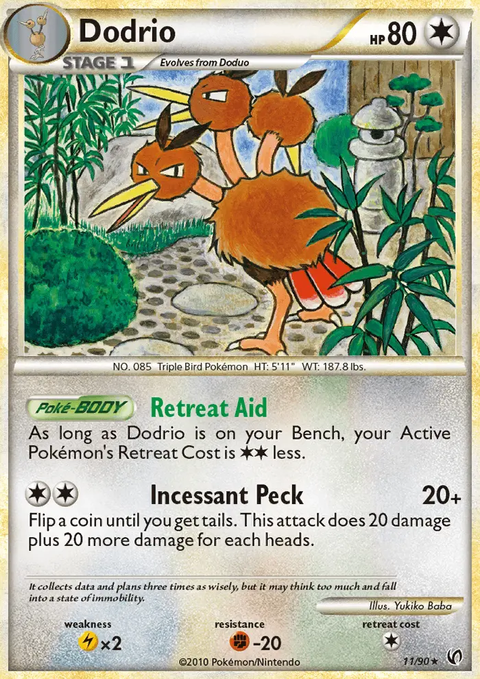 Dodrio Rare Pokemon card #11 from Undaunted