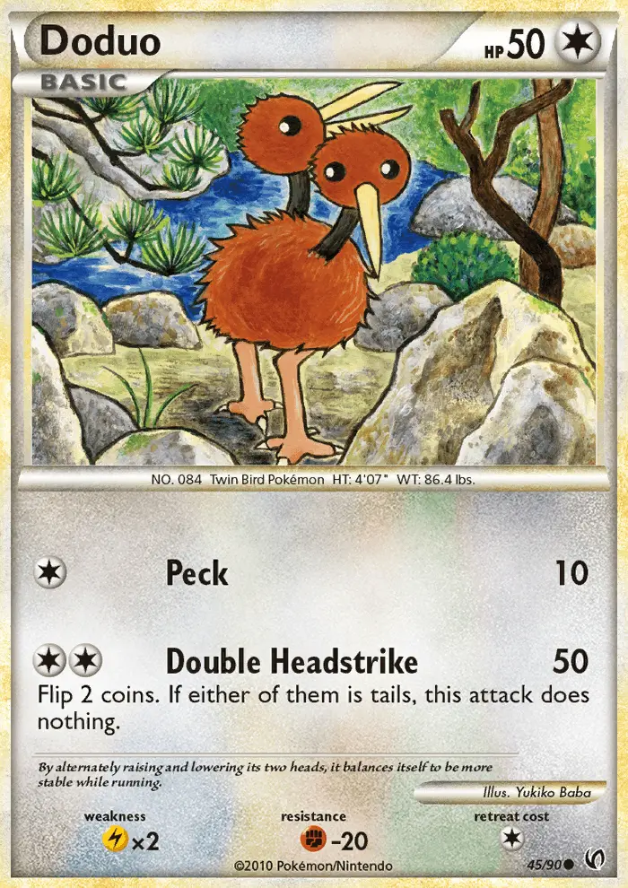 Doduo Common Pokemon card #45 from Undaunted