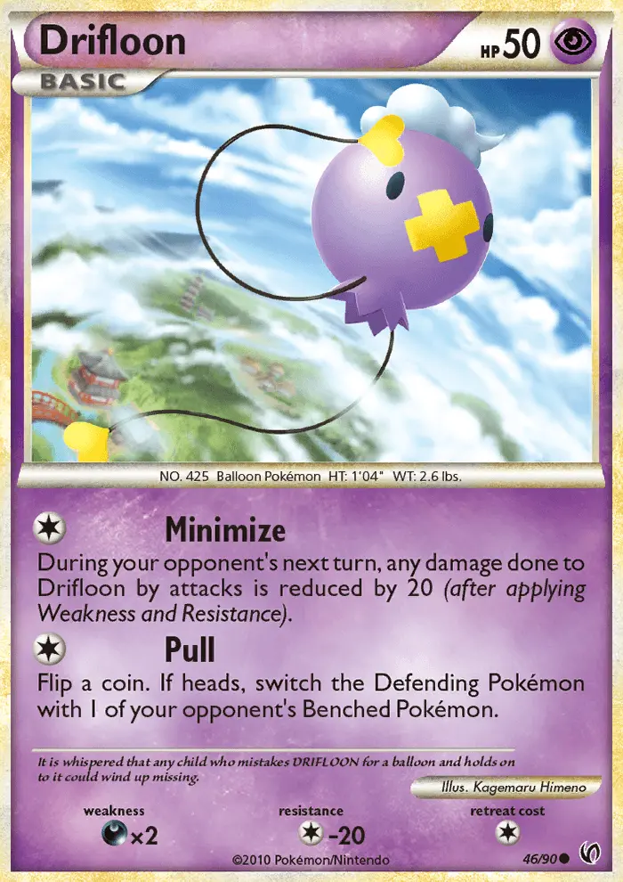 Drifloon Common Pokemon card #46 from Undaunted