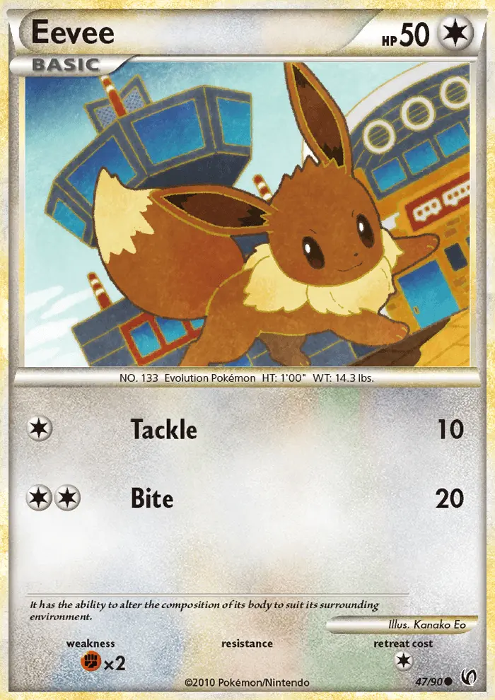 Eevee Common Pokemon card #47 from Undaunted
