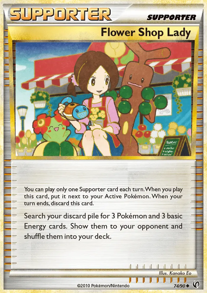 Flower Shop Lady Uncommon Pokemon card #74 from Undaunted