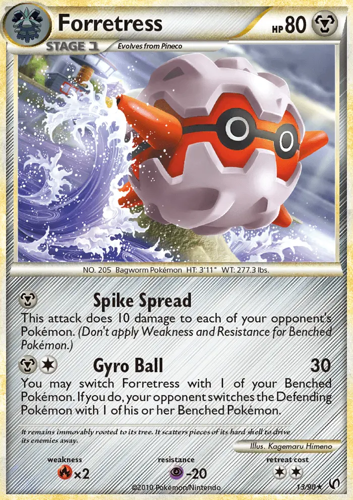 Forretress Rare Pokemon card #13 from Undaunted