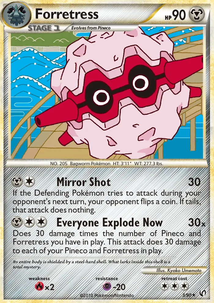 Forretress Rare Holo Pokemon card #3 from Undaunted