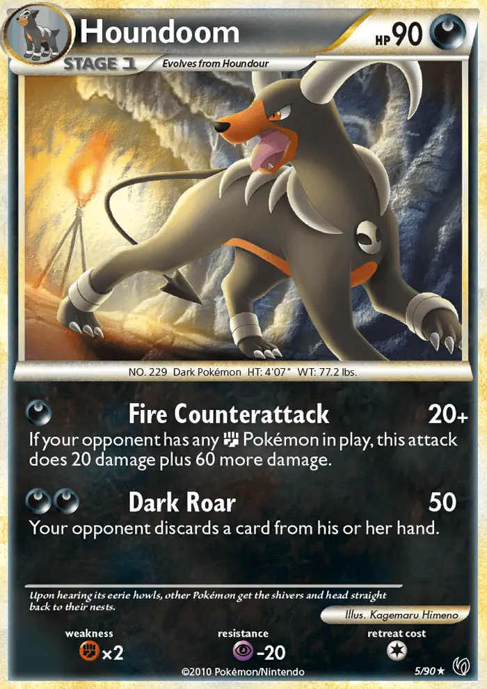 Houndoom Rare Holo Pokemon card #5 from Undaunted