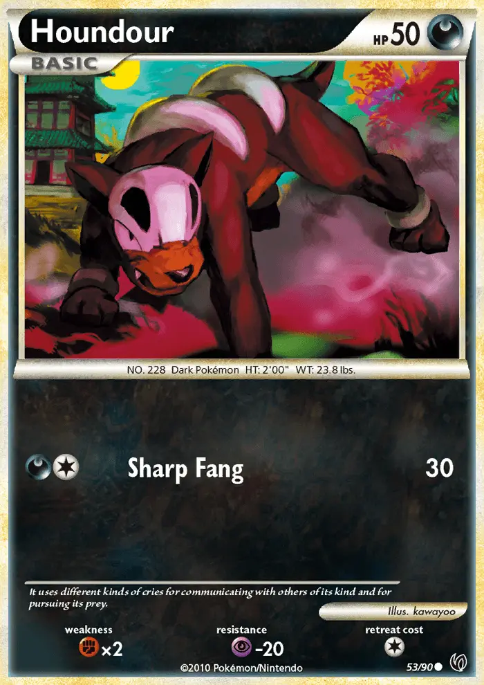 Houndour Common Pokemon card #53 from Undaunted