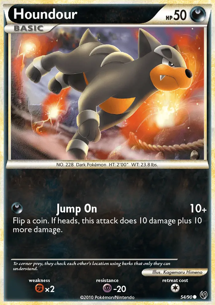 Houndour Common Pokemon card #54 from Undaunted