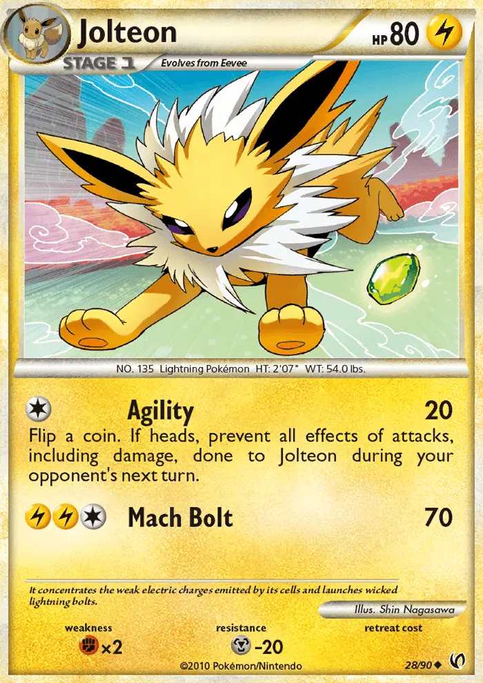 Jolteon Uncommon Pokemon card #28 from Undaunted