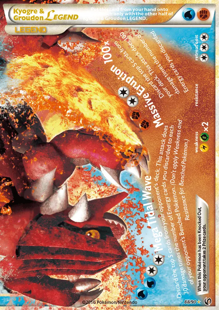 Kyogre & Groudon LEGEND LEGEND Pokemon card #88 from Undaunted