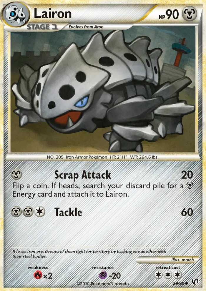Lairon Uncommon Pokemon card #29 from Undaunted