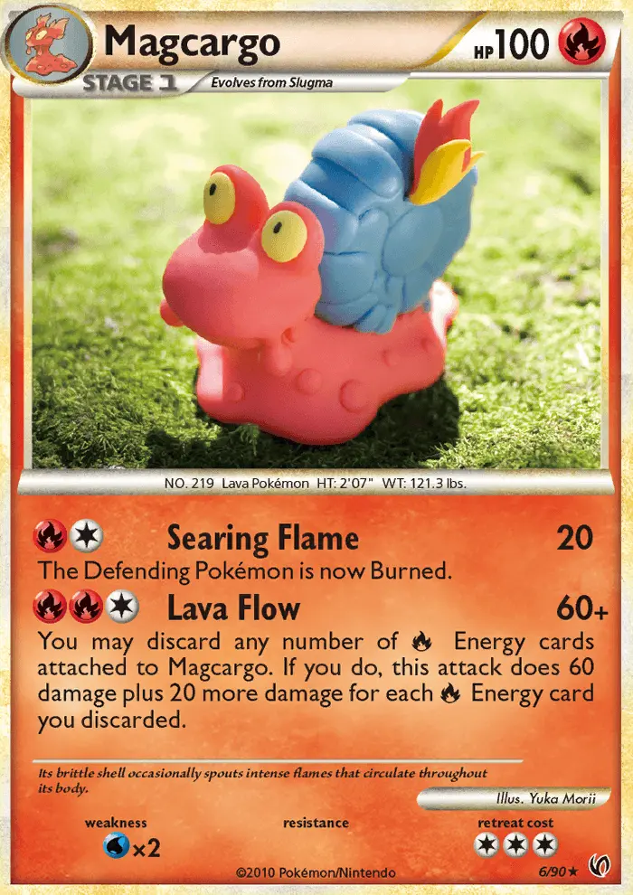 Magcargo Rare Holo Pokemon card #6 from Undaunted