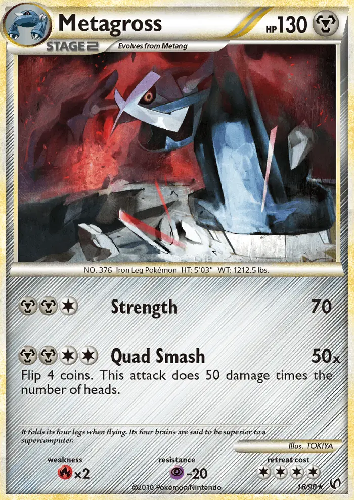 Metagross Rare Pokemon card #18 from Undaunted