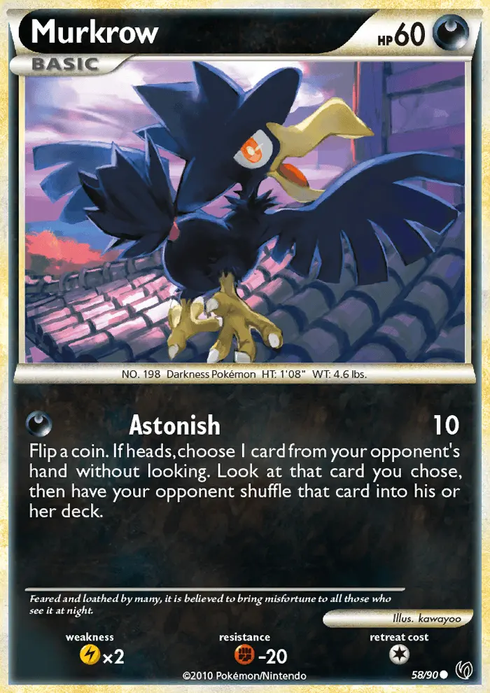 Murkrow Common Pokemon card #58 from Undaunted