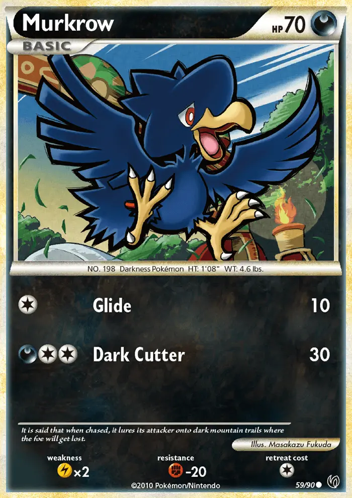 Murkrow Common Pokemon card #59 from Undaunted