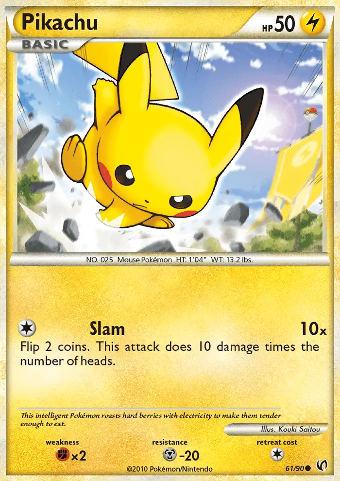 Pikachu Common Pokemon card #61 from Undaunted