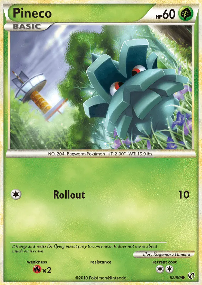 Pineco Common Pokemon card #62 from Undaunted