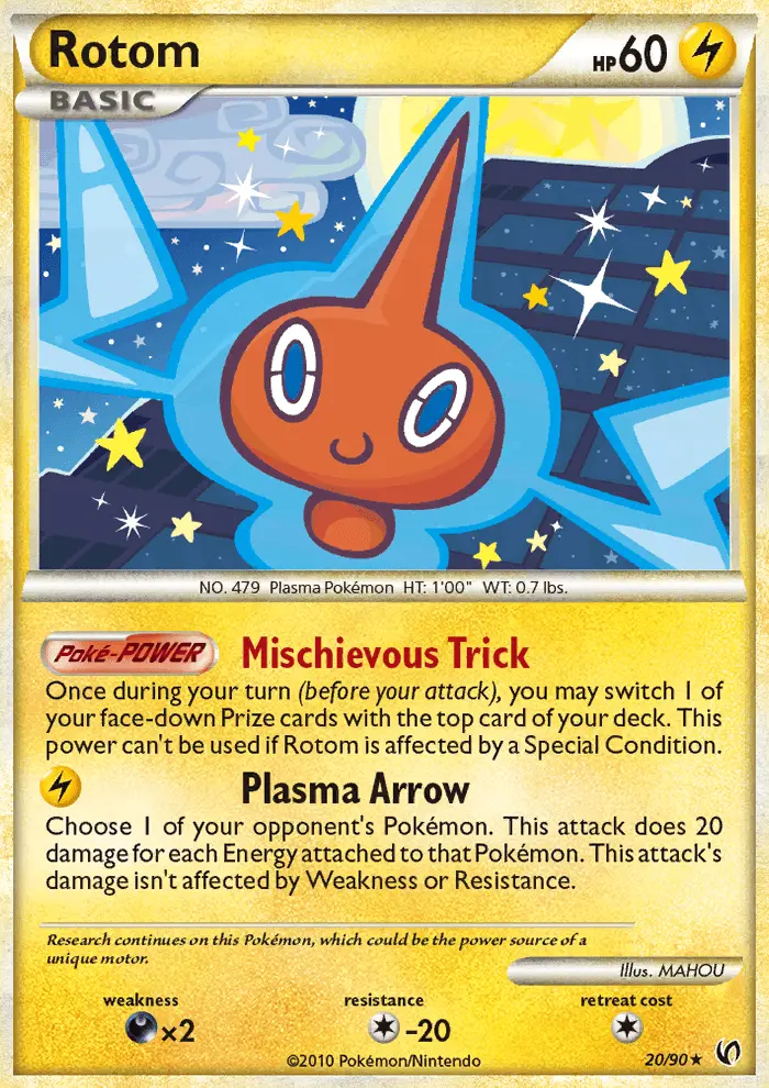 Rotom Rare Pokemon card #20 from Undaunted