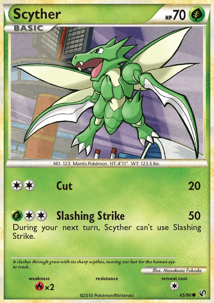 Scyther Common Pokemon card #65 from Undaunted