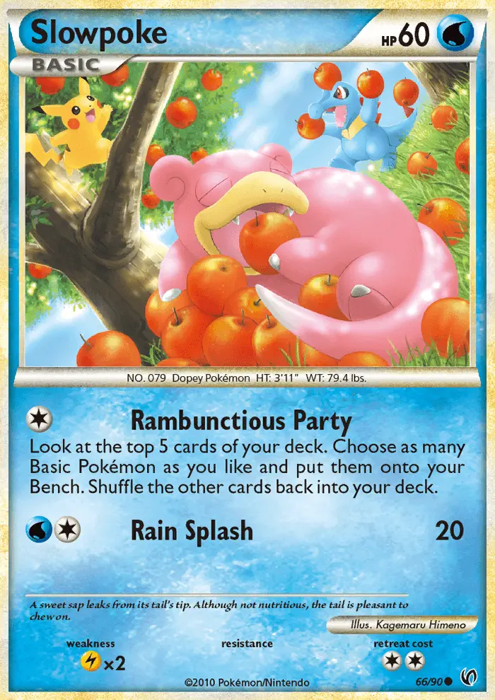 Slowpoke Common Pokemon card #66 from Undaunted