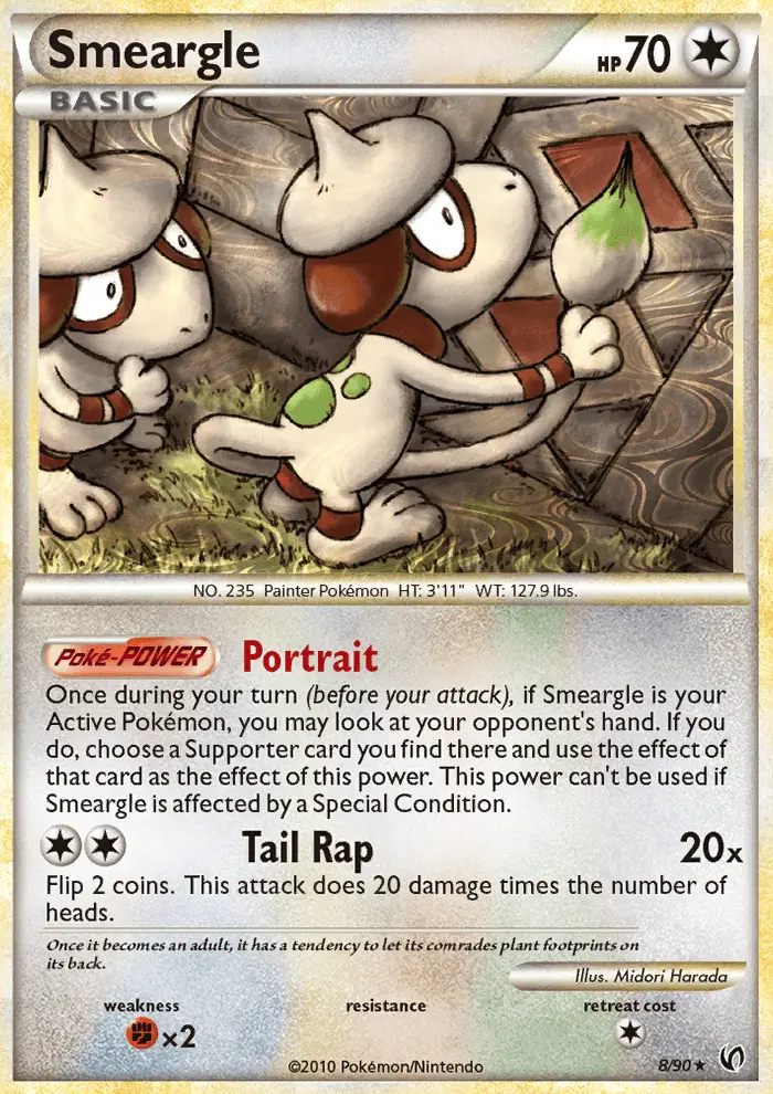 Smeargle Rare Holo Pokemon card #8 from Undaunted