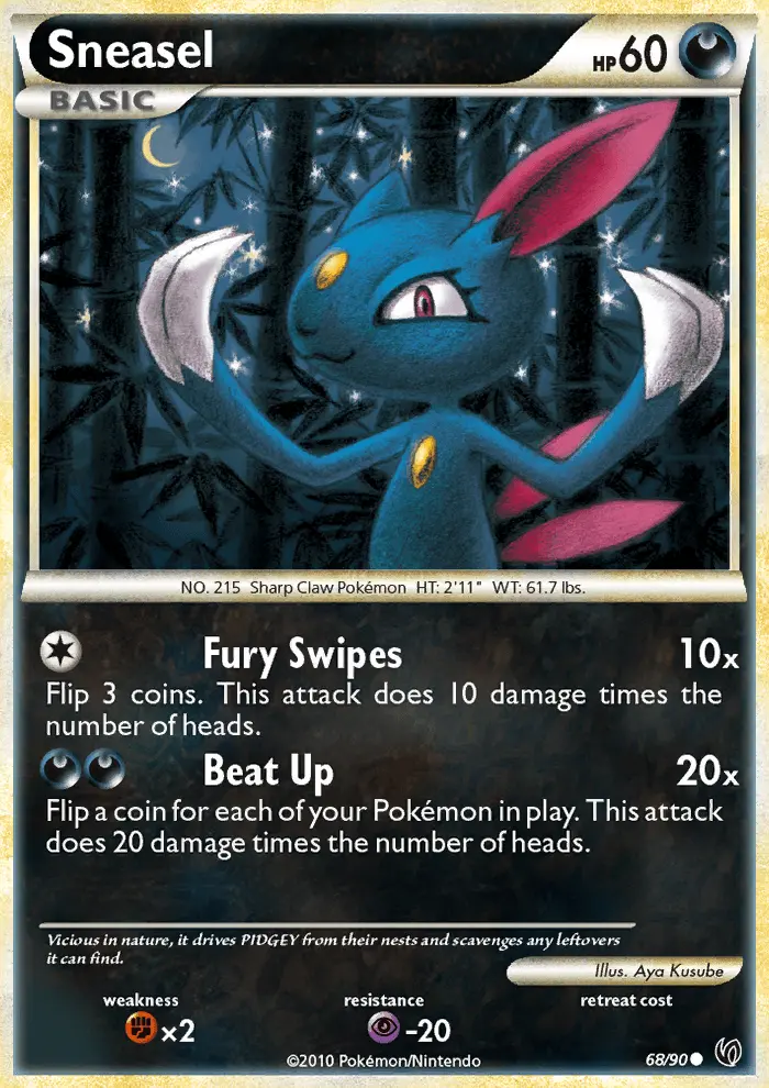 Sneasel Common Pokemon card #68 from Undaunted