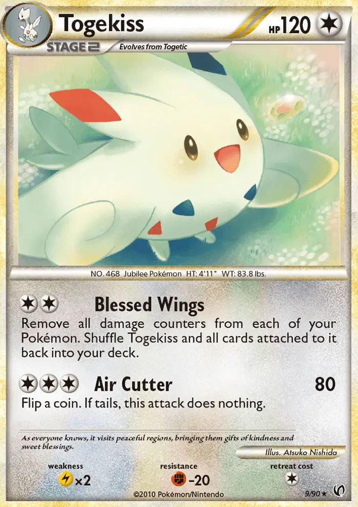 Togekiss Rare Holo Pokemon card #9 from Undaunted