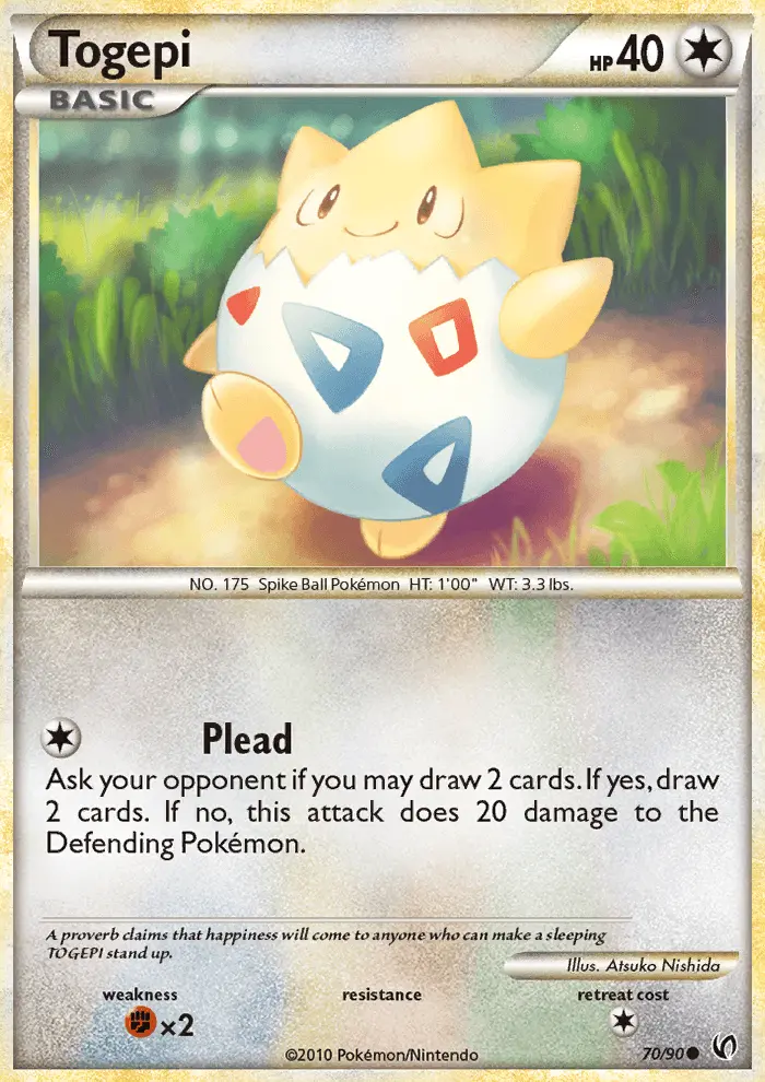 Togepi Common Pokemon card #70 from Undaunted