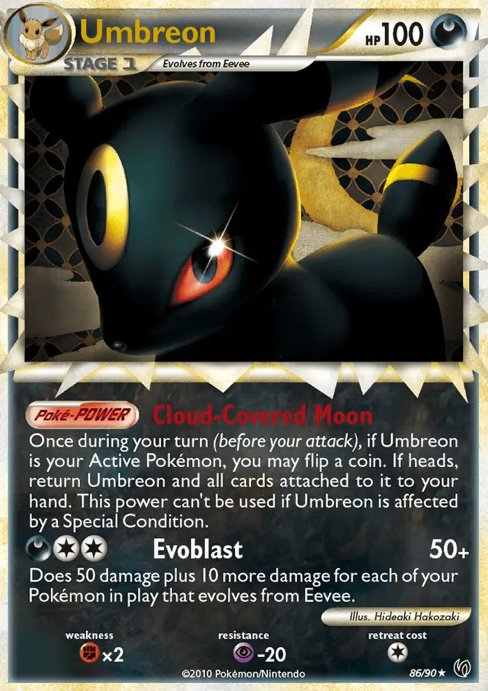 Umbreon Rare PRIME Pokemon card #86 from Undaunted