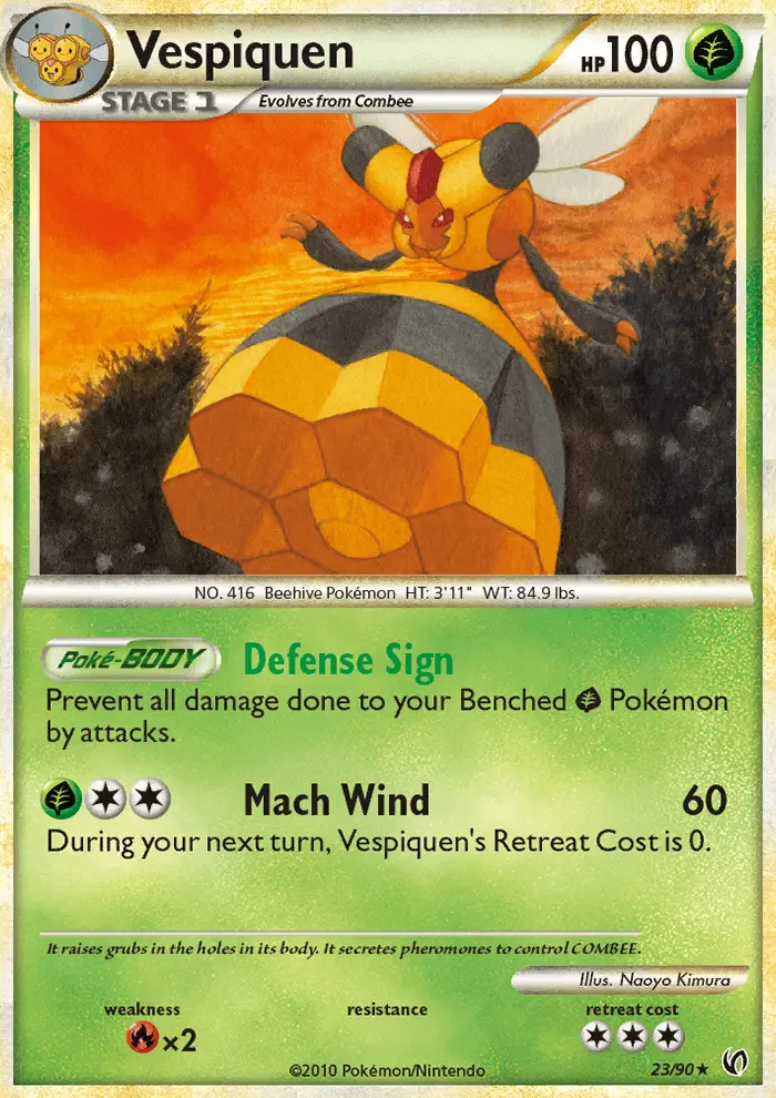 Vespiquen Rare Pokemon card #23 from Undaunted