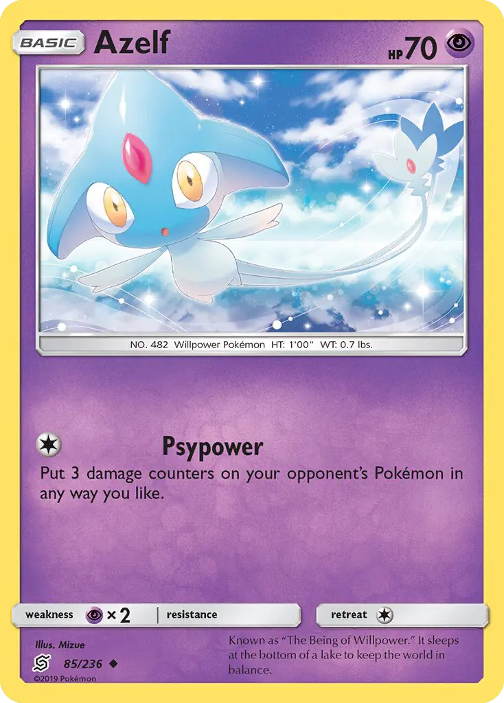 Azelf Uncommon Pokemon card #85 from Unified Minds
