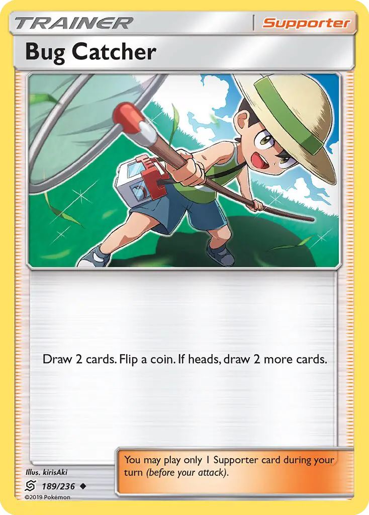 Bug Catcher Uncommon Pokemon card #189 from Unified Minds