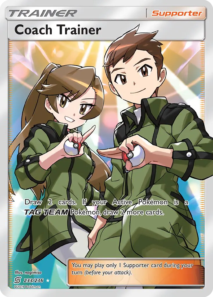 Coach Trainer Ultra Rare Pokemon card #233 from Unified Minds