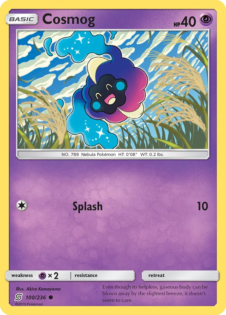 Cosmog Common Pokemon card #100 from Unified Minds