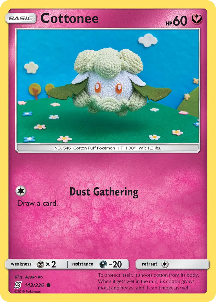 Cottonee Common Pokemon card #143 from Unified Minds