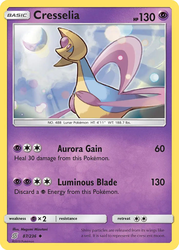 Cresselia Uncommon Pokemon card #87 from Unified Minds