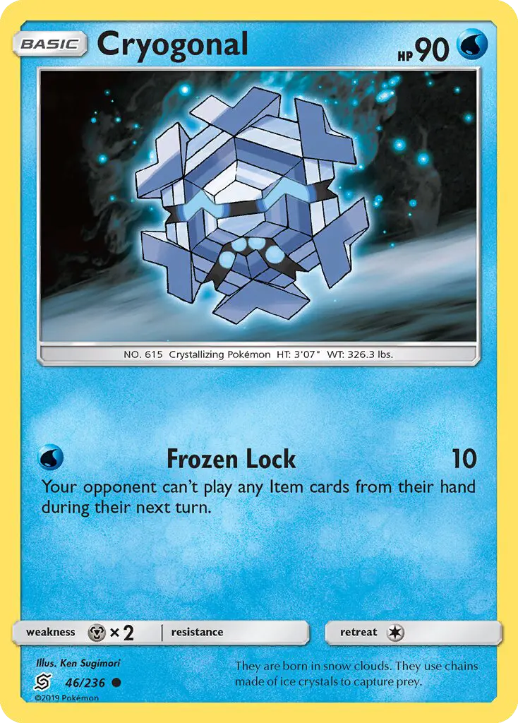 Cryogonal Common Pokemon card #46 from Unified Minds