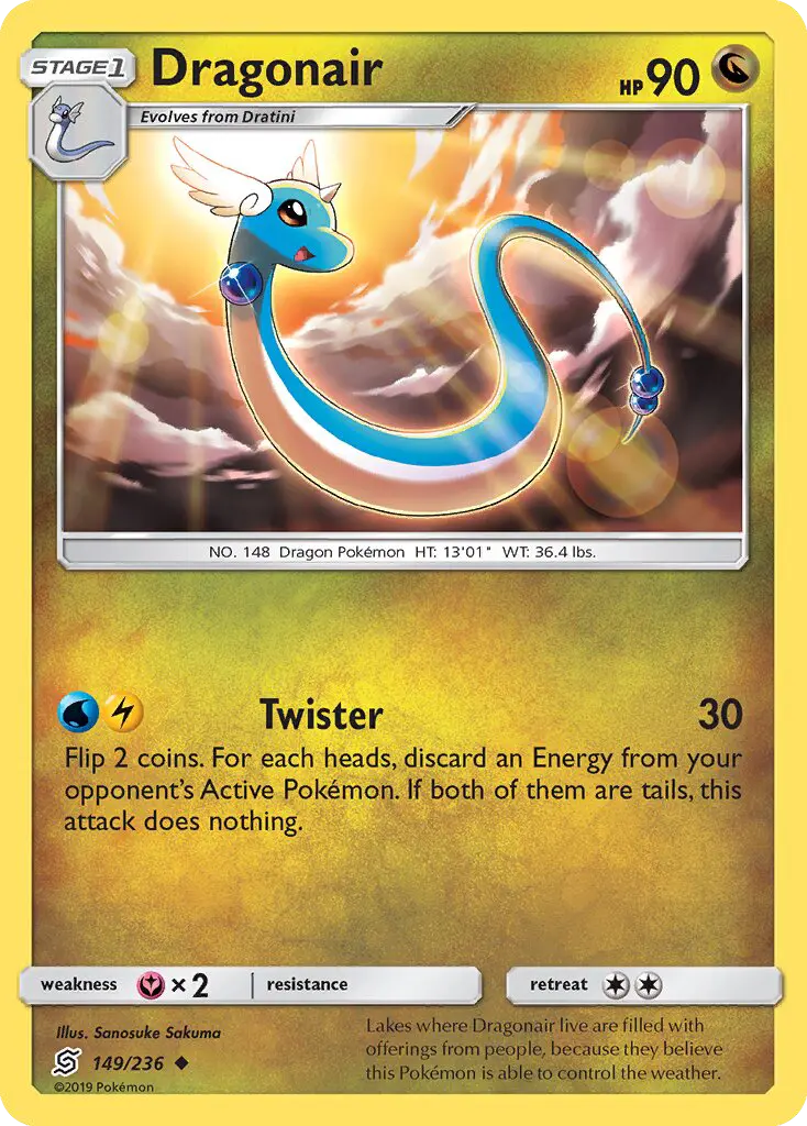 Dragonair Uncommon Pokemon card #149 from Unified Minds